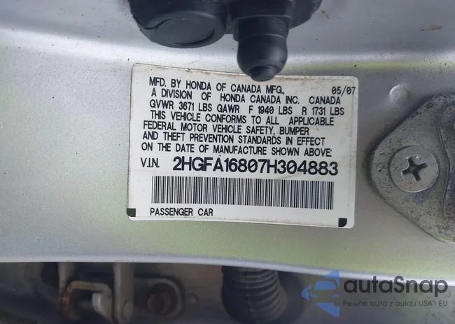 2HGFA16807H304883: 42602248