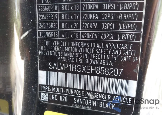 SALVP1BGXEH858207: 42602257