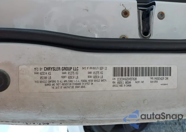 2C3CDXHG2DH557638: 42602302