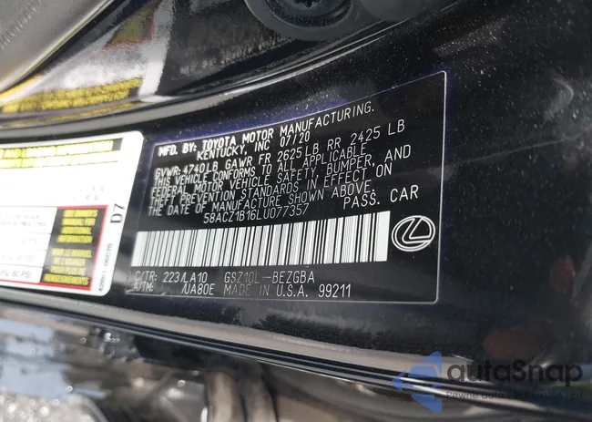 58ACZ1B16LU077357: 42602366