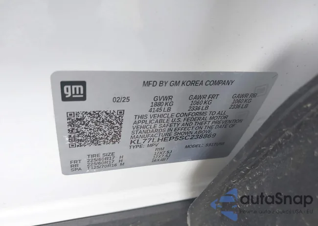 KL77LHEP5SC238869: 42602418