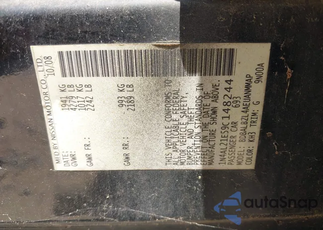 1N4AL21E59C148244: 42603523