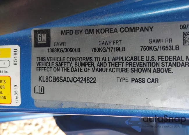 KL8CB6SA0JC424822: 42603575