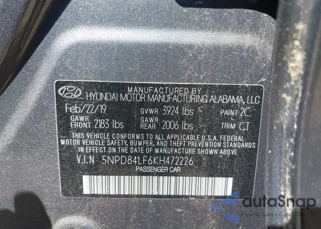 5NPD84LF6KH472226: 42603796