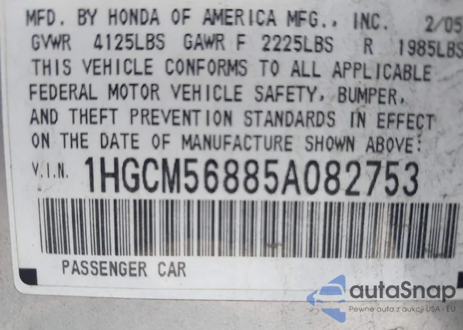 1HGCM56885A082753: 42603815