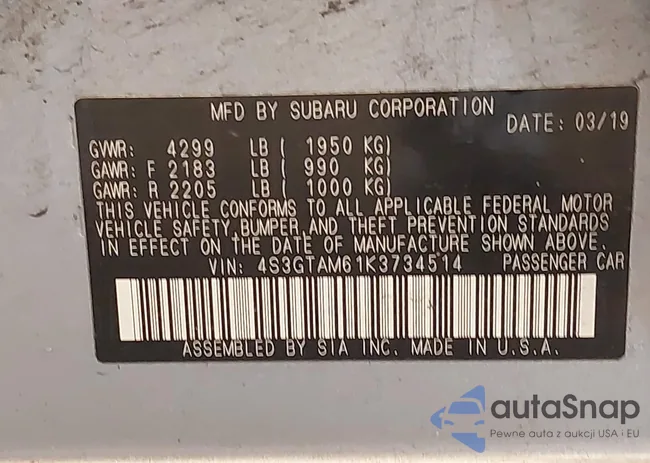 4S3GTAM61K3734514: 42603905