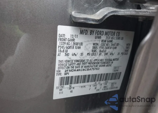 2FMDK4KC6CBA75763: 42603931