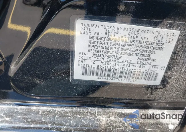 3N1AB7AP7KY253198: 42603089