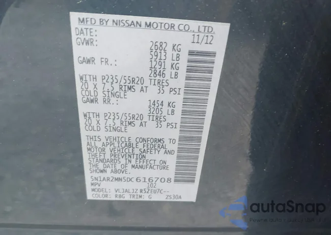 5N1AR2MN5DC616708: 42603102