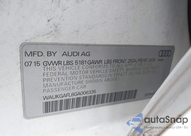 WAUKGAFL8GA006335: 42603110