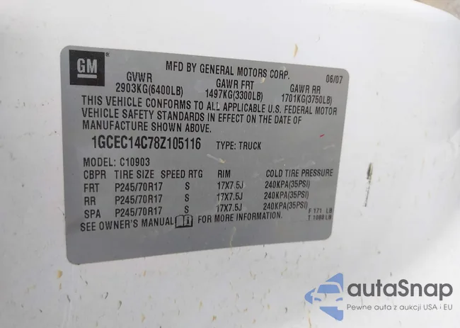 1GCEC14C78Z105116: 42603235