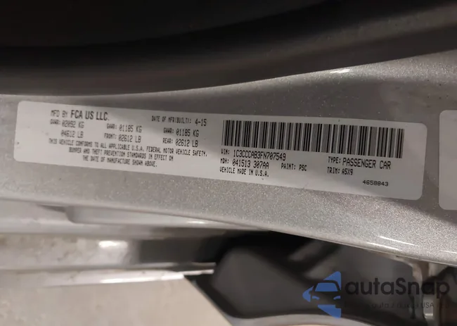 1C3CCCAB3FN707549: 42604432