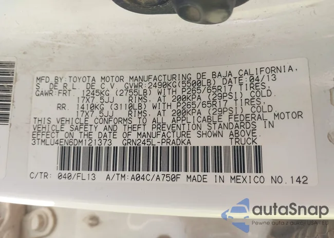 3TMLU4EN6DM121373: 42604495