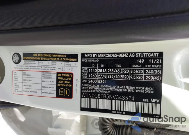 W1N0G8EB5NV343524: 42604586