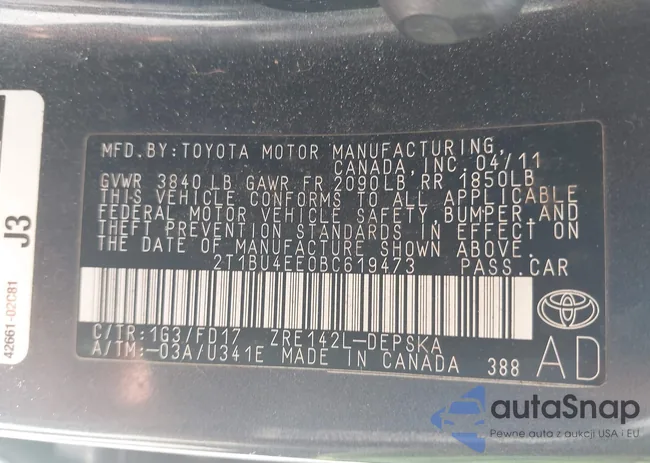 2T1BU4EE0BC619473: 42604678