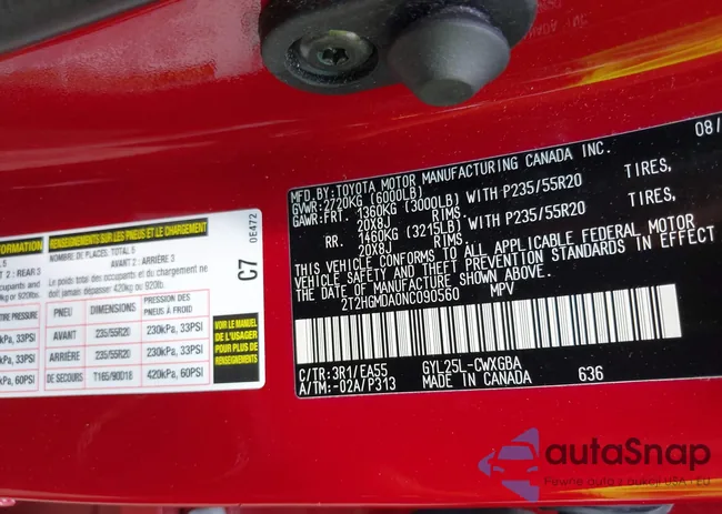 2T2HGMDA0NC090560: 42604723