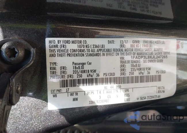 1FADP3L9XJL247265: 42604733