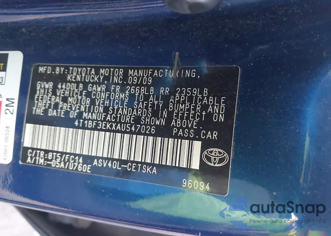 4T1BF3EKXAU547026: 42604810