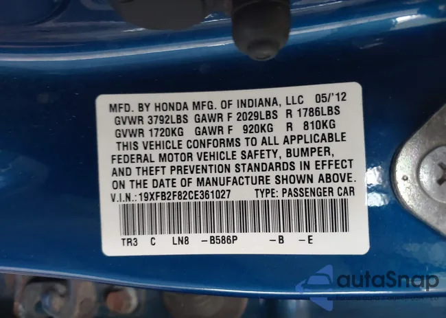 19XFB2F82CE361027: 42604852