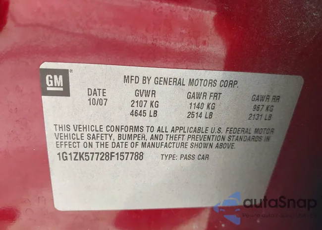 1G1ZK57728F157788: 42604085