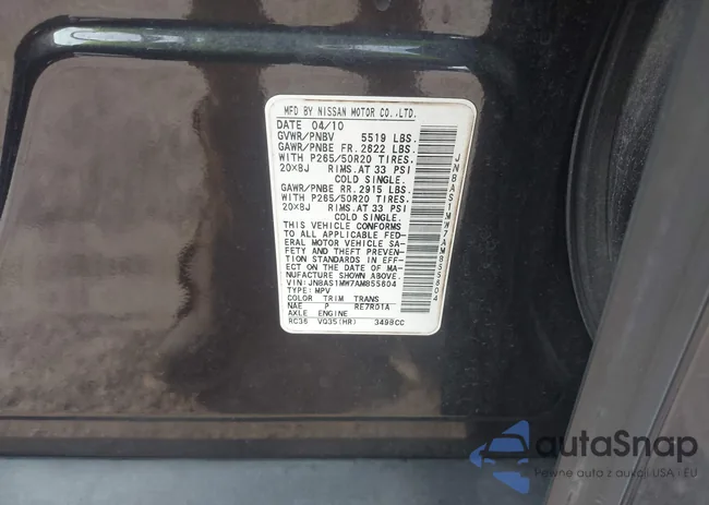 JN8AS1MW7AM855604: 42604122