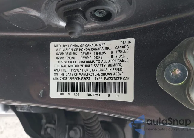 2HGFC2F55GH533081: 42604231