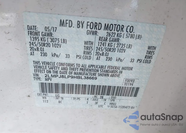 2LMPJ8LP9HBL38669: 42605518