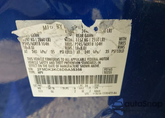 2FMDK3KC8DBA35356: 42605566