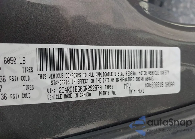 2C4RC1BG6GR292879: 42605646