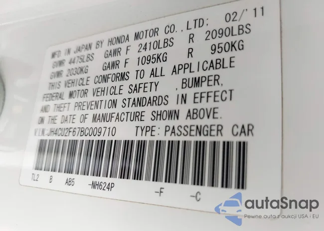 JH4CU2F67BC009710: 42605655