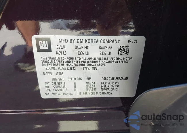 KL4MMGSL0MB138843: 42605890