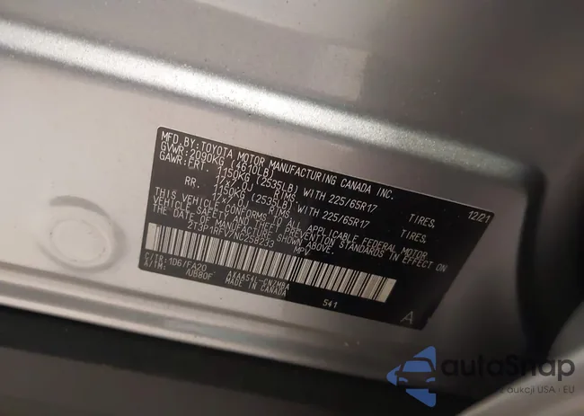 2T3P1RFV7NC258233: 42605901