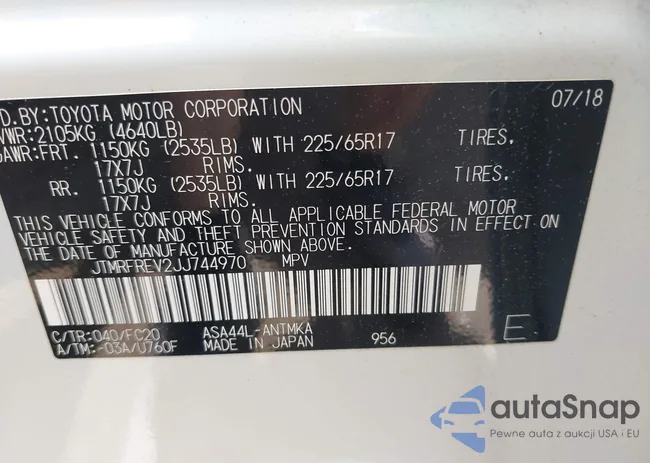 JTMRFREV2JJ744970: 42605073