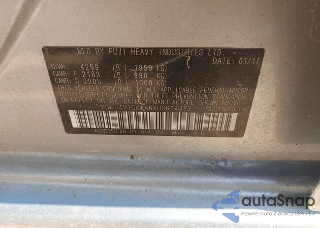 4S3GKAA6XH3604392: 42605110