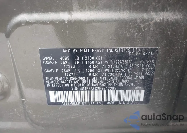 4S4BSAFC2F3313385: 42605388