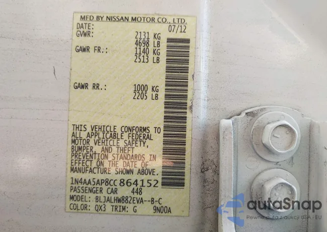 1N4AA5AP8CC864152: 42606562