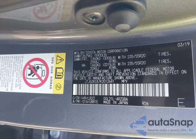 JTJGZKCA7K2012641: 42606762