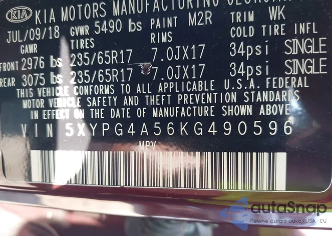 5XYPG4A56KG490596: 42606811