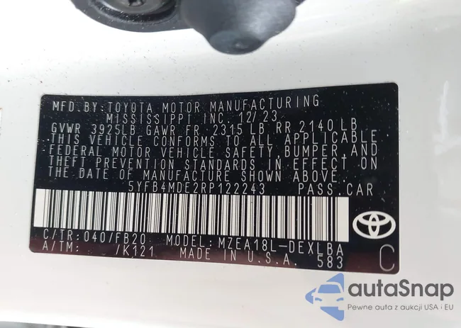 5YFB4MDE2RP122243: 42606882