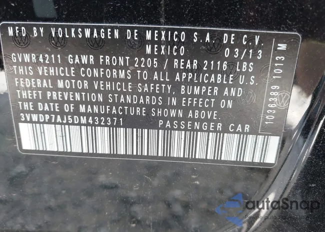 3VWDP7AJ5DM432371: 42607003