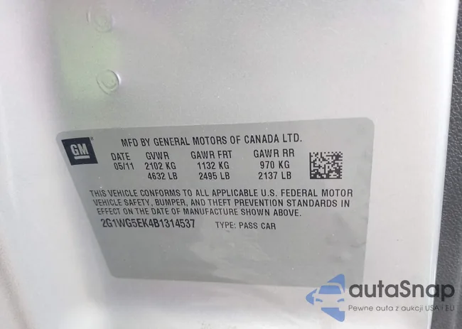 2G1WG5EK4B1314537: 42607017