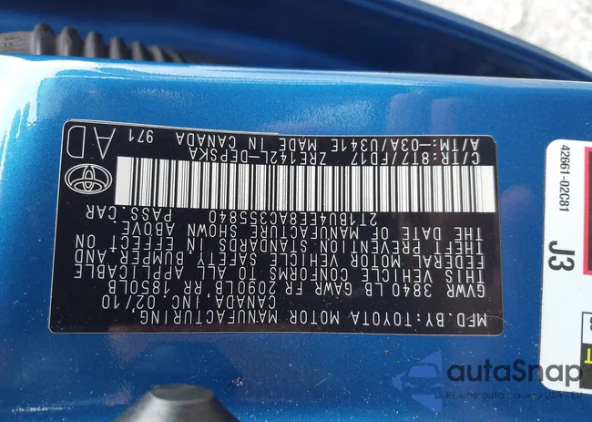 2T1BU4EE8AC355840: 42606213