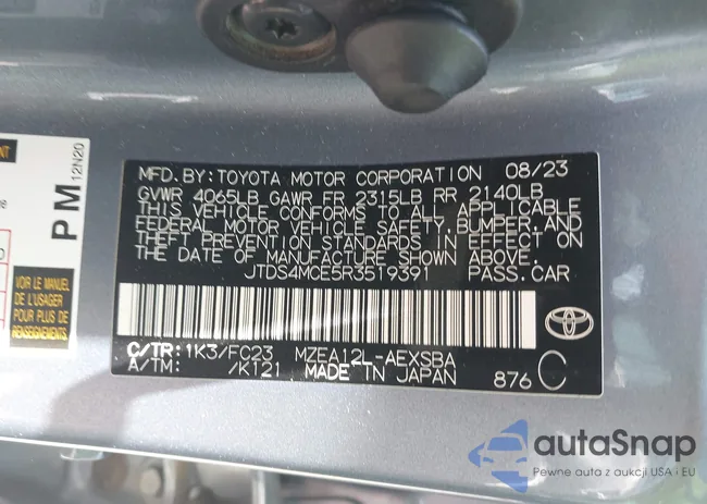 JTDS4MCE5R3519391: 42606330