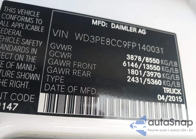 WD3PE8CC9FP140031: 42606366