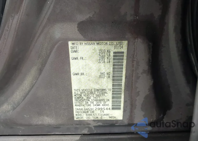 1N4AL3AP2EC299544: 42607604