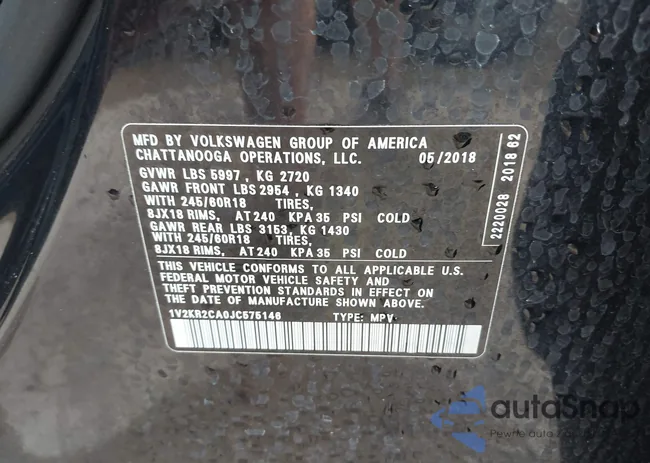 1V2KR2CA0JC575146: 42607627