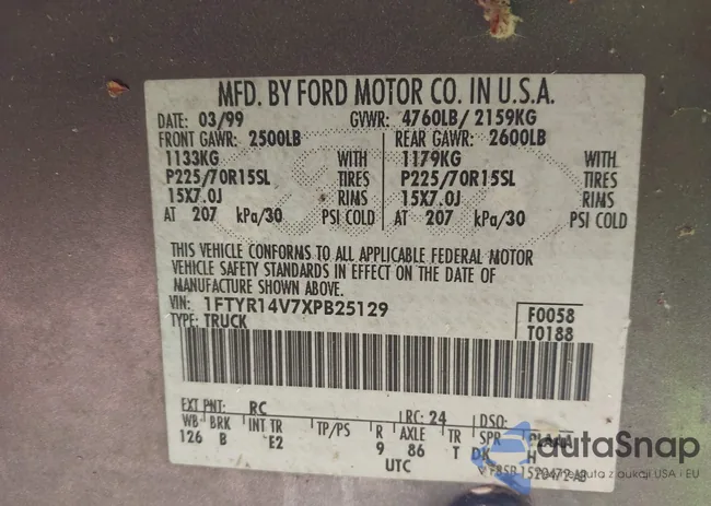 1FTYR14V7XPB25129: 42607632