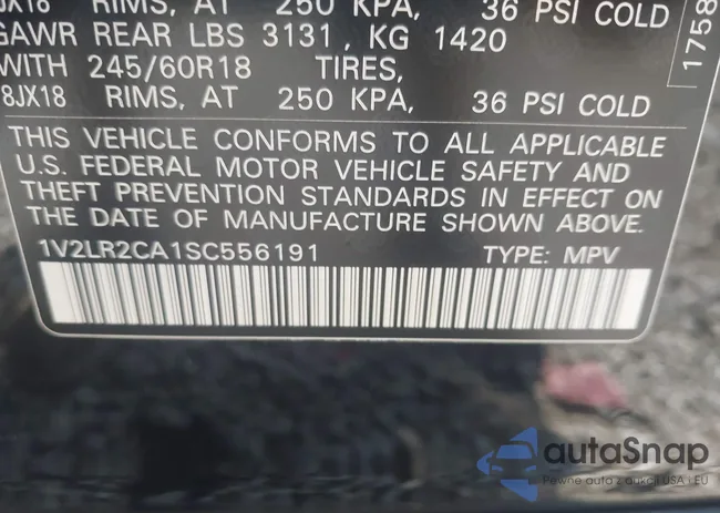 1V2LR2CA1SC556191: 42607653