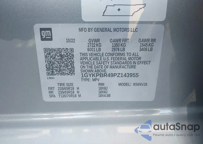 1GYKPBR49PZ143955: 42607680