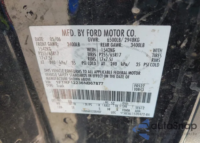 1FTRF12236NB67877: 42607835